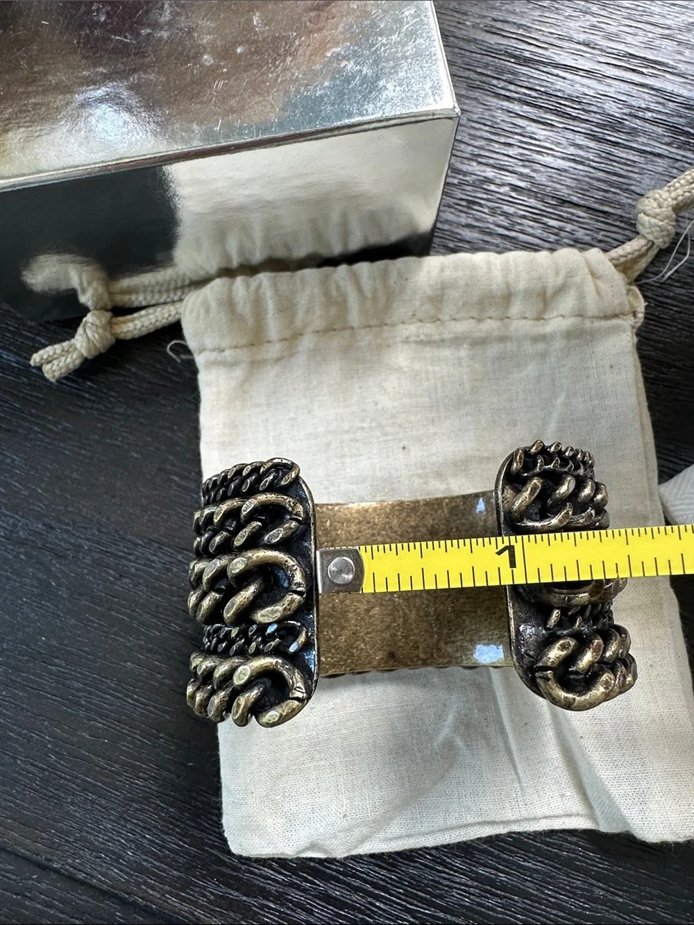 J. Crew cuff in Antique Gold Tone excellent condition.